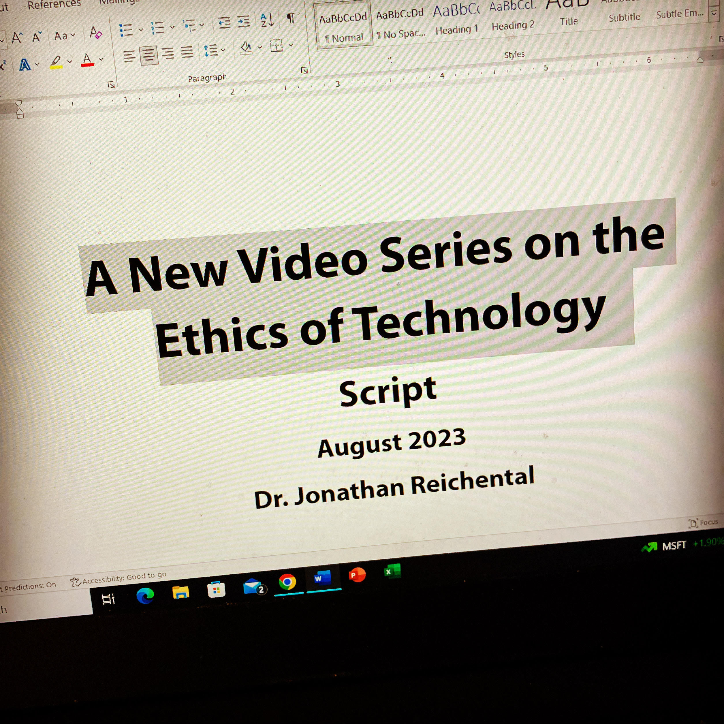 COMING SOON: New Video Course on Technology Ethics