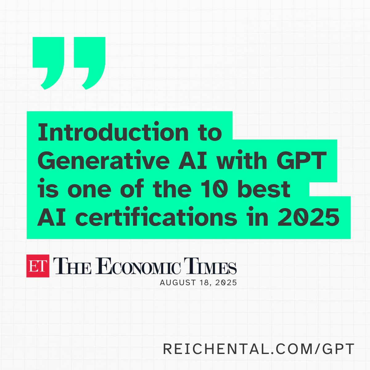 Recognition for Introduction to Generative AI with GPT Course