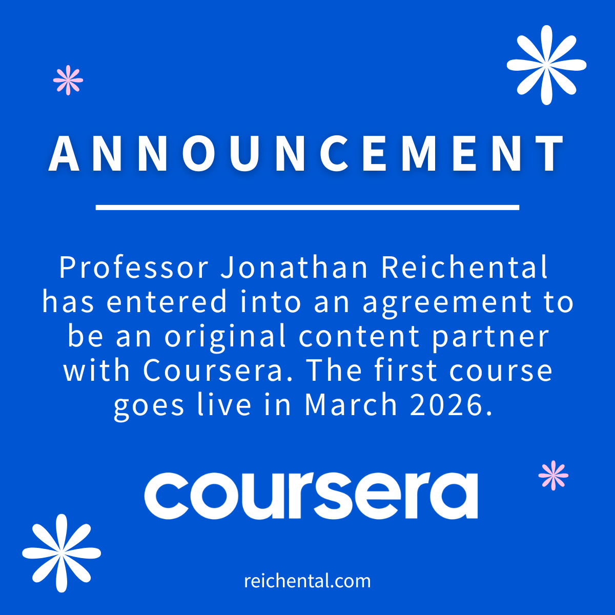 NEWS: Professor Reichental Joins Coursera As Content Partner