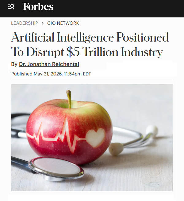 ARTICLE: Artificial Intelligence Positioned To Disrupt $5 Trillion Industry